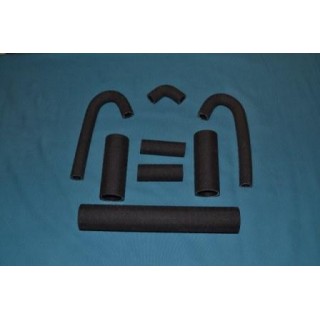 Radiator Hose Set, 8 Part 'canvas Wrap' Silicon, DB2 to Early MkIII